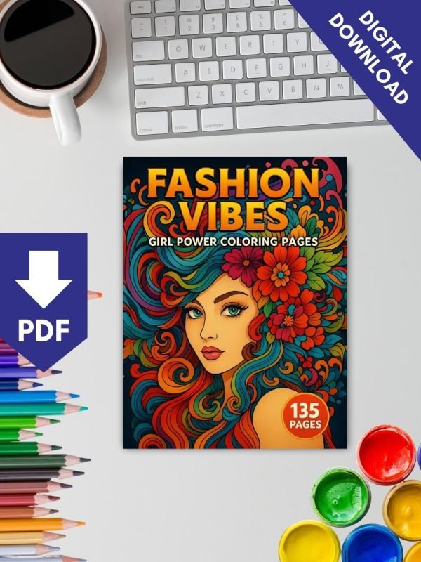 Fashion Vibes – 1357 Girl Power Coloring Pages - Image 2