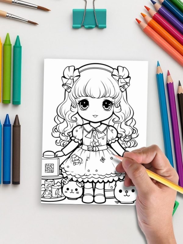 Kawaii Princess World – 300 Princess & Cute Girl Pages - Image 5