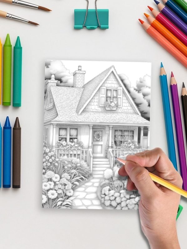 Cottage Garden Charm – 175 Cozy Flower Cottage Scenes - Image 5